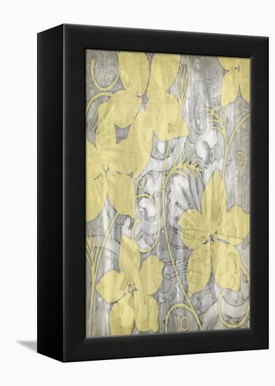 Yellow and Gray I-Jennifer Goldberger-Framed Stretched Canvas