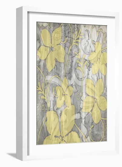 Yellow and Gray II-Jennifer Goldberger-Framed Art Print