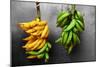 Yellow and Green Bananas-null-Mounted Photo