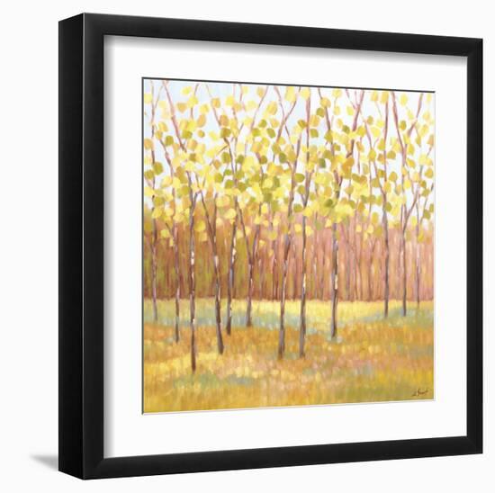 Yellow and Green Trees (center)-Libby Smart-Framed Art Print