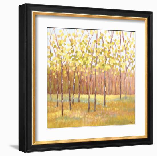 Yellow and Green Trees (center)-Libby Smart-Framed Art Print