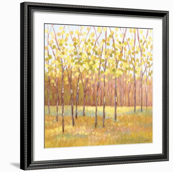 Yellow and Green Trees (center)-Libby Smart-Framed Art Print