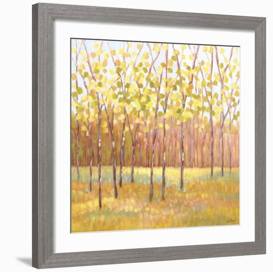 Yellow and Green Trees (center)-Libby Smart-Framed Art Print