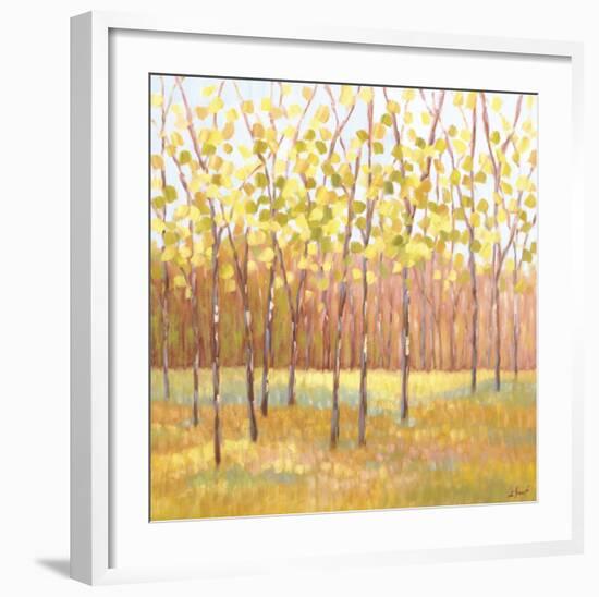 Yellow and Green Trees (center)-Libby Smart-Framed Art Print