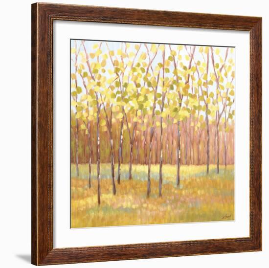 Yellow and Green Trees (center)-Libby Smart-Framed Art Print