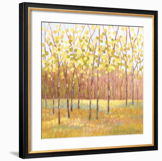 Yellow and Green Trees (center)-Libby Smart-Framed Art Print