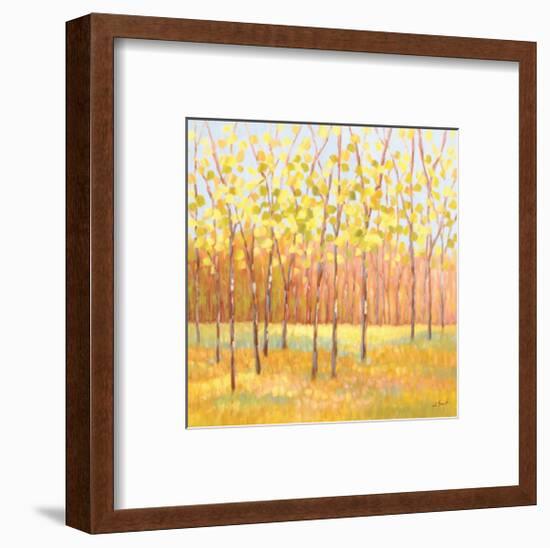 Yellow and Green Trees (center)-Libby Smart-Framed Giclee Print