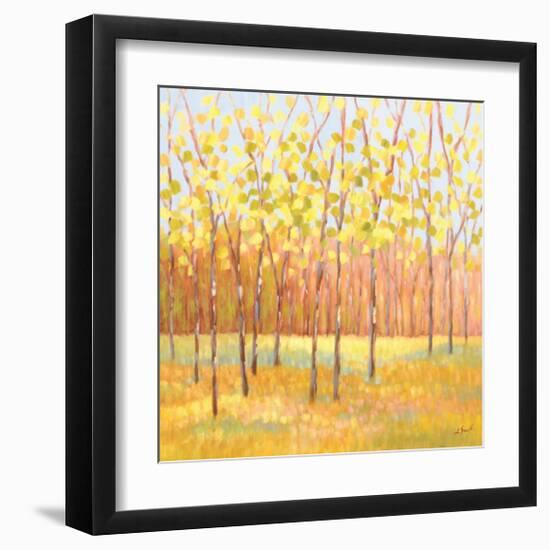 Yellow and Green Trees (center)-Libby Smart-Framed Giclee Print