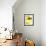 Yellow and Grey Abstract Art Painting-T30 Gallery-Framed Photographic Print displayed on a wall