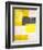 Yellow and Grey Abstract Art Painting-T30 Gallery-Framed Photographic Print