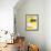 Yellow and Grey Abstract Art Painting-T30 Gallery-Framed Photographic Print displayed on a wall