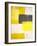 Yellow and Grey Abstract Art Painting-T30 Gallery-Framed Photographic Print