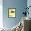 Yellow and Grey Abstract Art Painting-T30 Gallery-Framed Photographic Print displayed on a wall