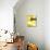 Yellow and Grey Abstract Art Painting-T30 Gallery-Mounted Photographic Print displayed on a wall