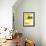 Yellow and Grey Abstract Art Painting-T30 Gallery-Framed Photographic Print displayed on a wall