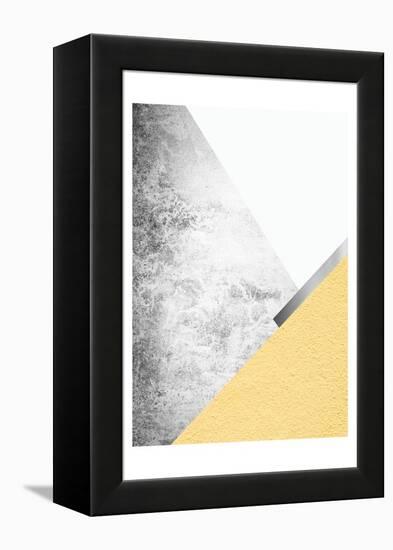 Yellow and Grey Mountains 1-Urban Epiphany-Framed Stretched Canvas