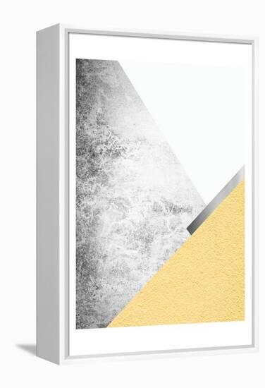 Yellow and Grey Mountains 1-Urban Epiphany-Framed Stretched Canvas