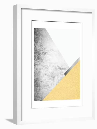 Yellow and Grey Mountains 1-Urban Epiphany-Framed Art Print