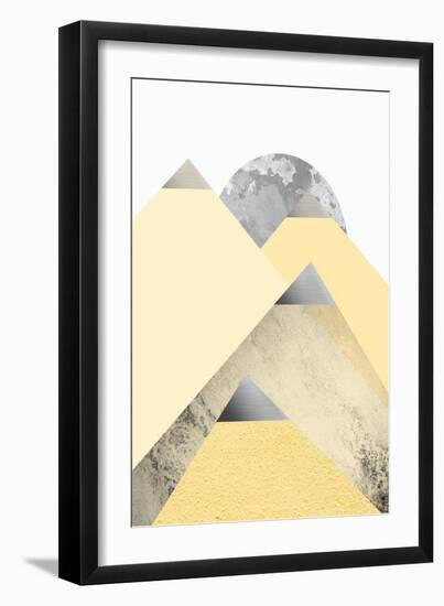 Yellow and Grey Mountains 2-Urban Epiphany-Framed Art Print