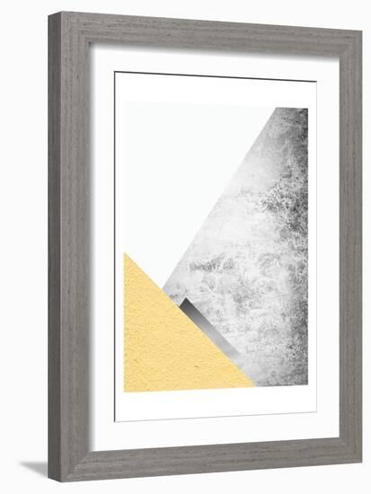 Yellow and Grey Mountains 3-Urban Epiphany-Framed Art Print