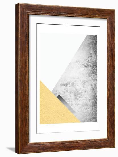 Yellow and Grey Mountains 3-Urban Epiphany-Framed Art Print