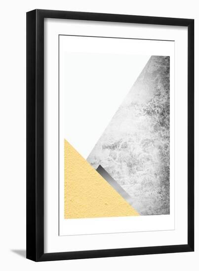 Yellow and Grey Mountains 3-Urban Epiphany-Framed Art Print