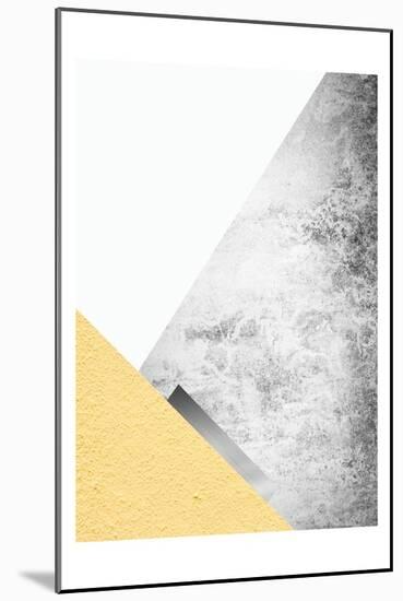 Yellow and Grey Mountains 3-Urban Epiphany-Mounted Art Print