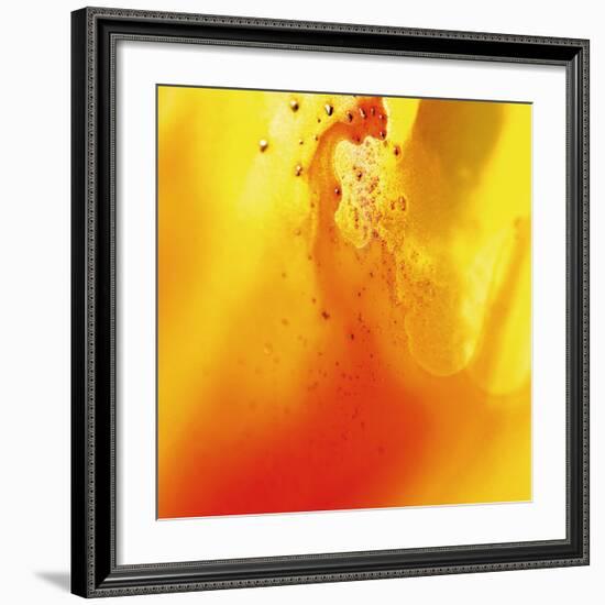 Yellow and Orange Swirling Abstract, c. 2008-Pier Mahieu-Framed Premium Giclee Print