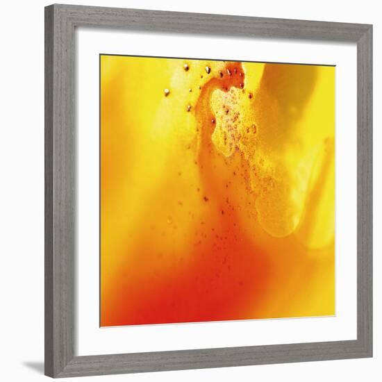 Yellow and Orange Swirling Abstract, c. 2008-Pier Mahieu-Framed Premium Giclee Print