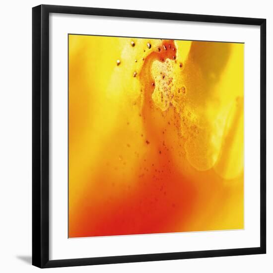 Yellow and Orange Swirling Abstract, c. 2008-Pier Mahieu-Framed Premium Giclee Print