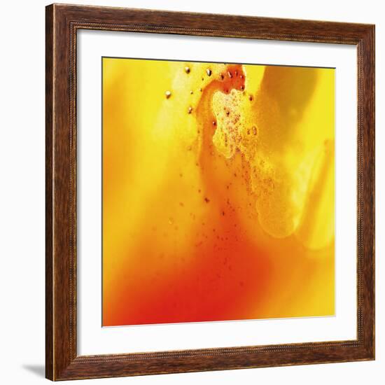 Yellow and Orange Swirling Abstract, c. 2008-Pier Mahieu-Framed Premium Giclee Print