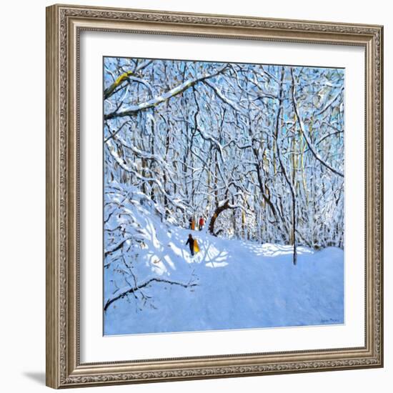 Yellow and Oranges Sledges, Allestree Park, Derby-Andrew Macara-Framed Giclee Print