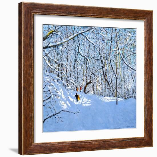 Yellow and Oranges Sledges, Allestree Park, Derby-Andrew Macara-Framed Giclee Print