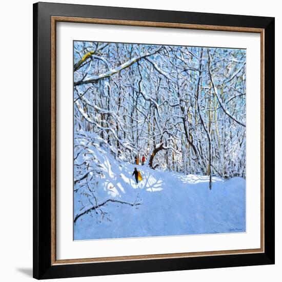 Yellow and Oranges Sledges, Allestree Park, Derby-Andrew Macara-Framed Giclee Print