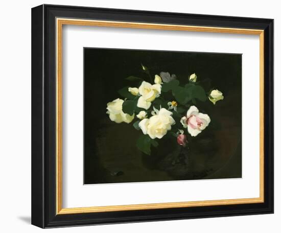 Yellow and Pink Roses-James Stuart Park-Framed Giclee Print