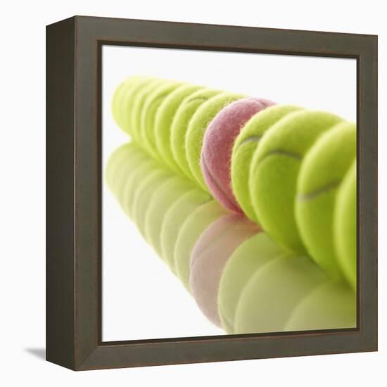 Yellow and Pink Tennis Balls-null-Framed Premier Image Canvas