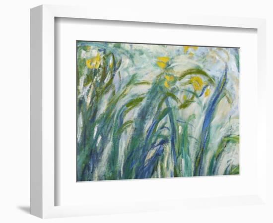 Yellow and Purple Irises, 1924-25 (Detail)-Claude Monet-Framed Giclee Print