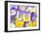 Yellow and Purple Pansies-Linda Burgess-Framed Photographic Print