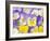 Yellow and Purple Pansies-Linda Burgess-Framed Photographic Print