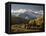 Yellow Aspens and Snow-Covered Mountains, Uncompahgre National Forest, Colorado, USA-James Hager-Framed Premier Image Canvas