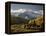 Yellow Aspens and Snow-Covered Mountains, Uncompahgre National Forest, Colorado, USA-James Hager-Framed Premier Image Canvas