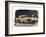 Yellow Austin Healy Sprite-null-Framed Art Print