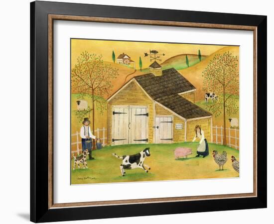 Yellow Barn-Cheryl Bartley-Framed Giclee Print