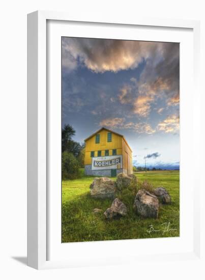 Yellow Barn-5fishcreative-Framed Giclee Print