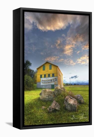 Yellow Barn-5fishcreative-Framed Premier Image Canvas