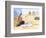 Yellow Beach Hut-Julia Hawkins-Framed Art Print