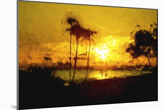 Yellow Beach - In the Style of Oil Painting-Philippe Hugonnard-Mounted Giclee Print