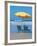 Yellow Beach Umbrella-Mark Gibson-Framed Photographic Print