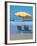 Yellow Beach Umbrella-Mark Gibson-Framed Photographic Print