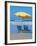 Yellow Beach Umbrella-Mark Gibson-Framed Photographic Print